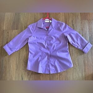 Chico’s fitted purple shirt